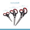 KitchenCraft Kitchen Scissors Set with Block, Multi Purpose Shears 4 Piece Set, Black