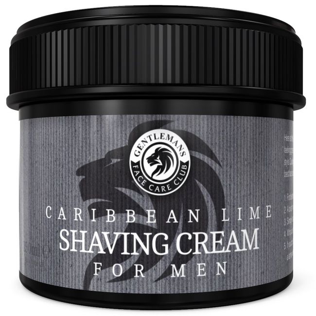 Lime Shaving Cream - Luxury Shave Cream From Gentlemans Face Care Club - Large 90 Day Supply 150ml Pot (Caribbean Lime)