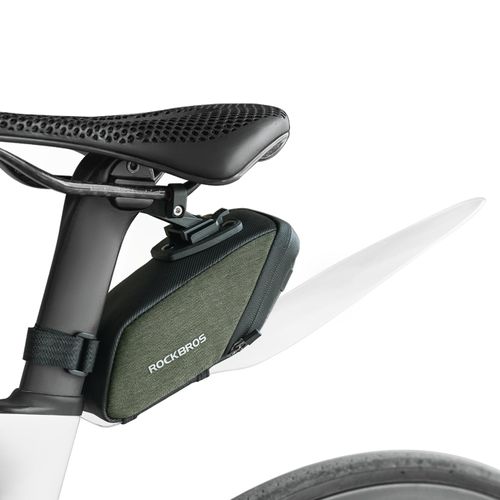 ROCKBROS Bicycle Saddle Bag Bicycle Seat Bag Bicycle Bag with Transparent PVC Mudguard for Mountain Bikes and Road Bikes