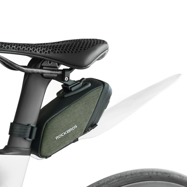 ROCKBROS Fahrrad Satteltasche Fahrradsitz Tasche Fahrradtasche mit Durchsichtigen PVC Kotflügel für Mountainbikes und Rennräder