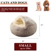 Faux Fur Cuddler Round Comfortable Self Warming Cat Bed, Machine Washable, Waterproof Bottom
