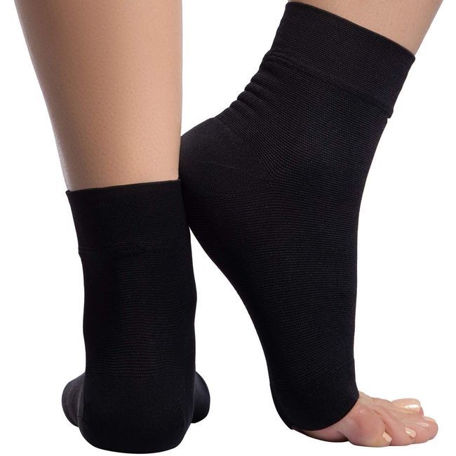 KEMFORD Ankle Compression Sleeve - 20-30mmhg Open Toe Compression Socks for Swelling, Plantar Fasciitis, Sprain, Neuropathy - Brace for Women and Men XX-Large