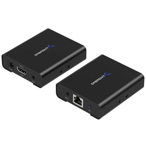 SABRENT 1080P 60Hz 3D HDMI Extender 164 Feet Over RJ45 Connector CAT6/6A/7 HDMI Repeater, Support uncompressed Audio, for Xbox PS5/4/3/ Roku orFire Stick (DA-HDEX)