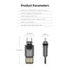 BoxWave Cable Compatible with Nokia Clarity Earbuds+ - MagnetoSync Mini Adapter, Magnet Charging Cable USB Type-C Micro USB - Jet Black