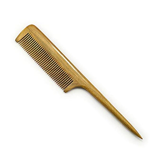 Liasun Rat Tail Comb - Sandalwood Fine Tooth Hair Combs - Exquisite Workmanship No static Wooden Comb for Women (STY4)