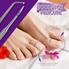 12 Pcs Nail Files & Buffer Block Set, FANDAMEI Cuticle Nippers with 100/180 Emery Boards Nail Buffer Kit Cuticle Pusher Toenail Lifter Cuticle Peeler Scraper Nail Brush for Manicure & Pedicure Tools