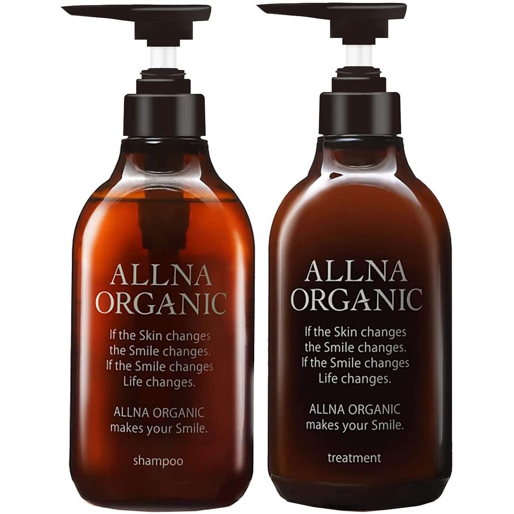 Shampoo Set: ALLNA Organic Shampoo 500 ml and ALLNA Organic Wash-off Treatment 500 ml