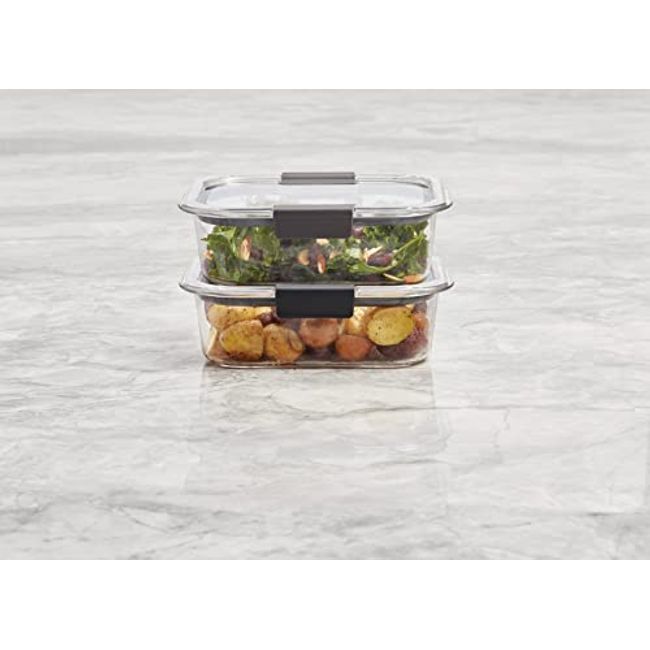 Rubbermaid Brilliance BPA Free Food Storage Containers with Lids, Airtight,  for