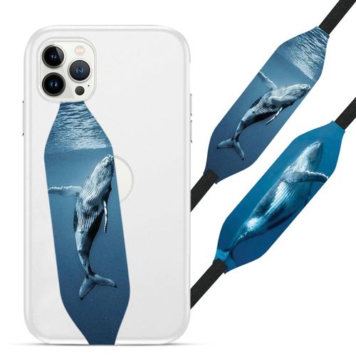 Switchbands Phone Grip Strap - Pack of 2 Reversible Finger Holder for Phone Back, Customizable Anti-Slip Design, Wireless Charging Compatible Detachable Holder for iPhone - Aquatic Aura