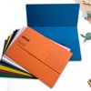 Pack of 100 Assorted Coloured Card Premium Foolscap Document Wallets