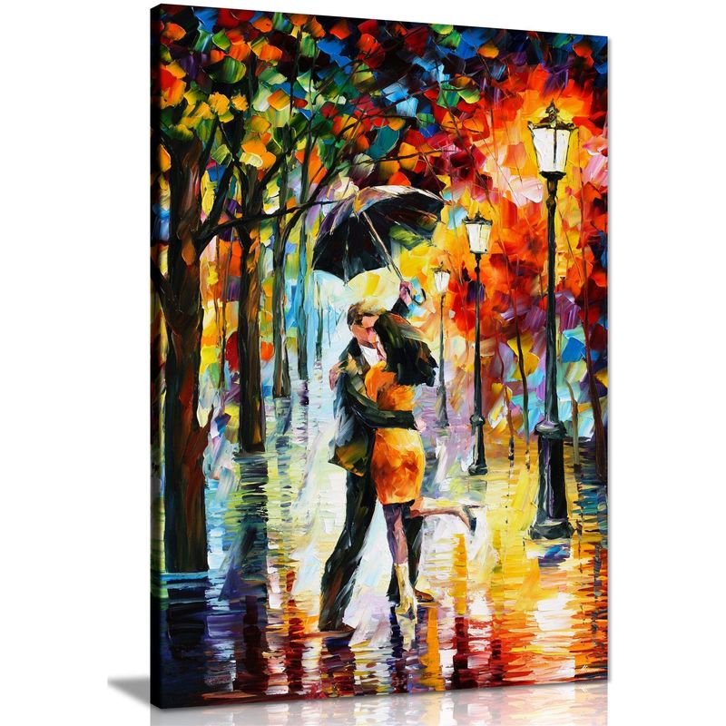 Dance Under The Rain by Leonid Afremov Canvas Wall Art Picture Print for Home Decor (36x24 ...