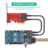 New Version Dual M.2 NVME SSD to Dual SFF-8643 Adapter