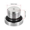 sourcing map Stainless Steel Inner Hex Head M16x1.5 Pipe Fitting Plug with Seal Ring for Terminate Pipe Ends 2Pcs