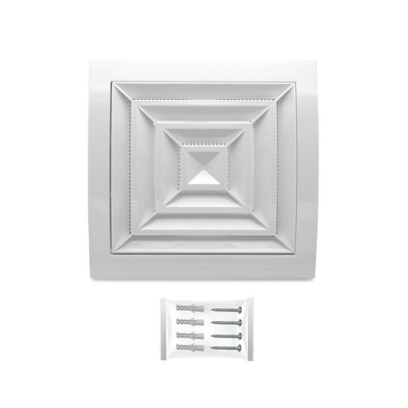 H&C VENT Exhaust Air Diffuser with Connector & Valve │ Ventilation ...