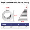 10 Pack 5/16" ID Angle Washers for Cable Railing Stair Ends Stainless Steel 30 D