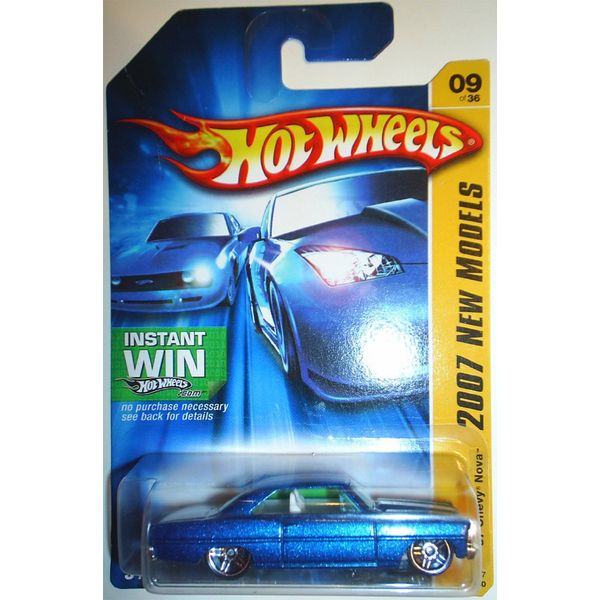 Hot Wheels 2007 First Edition New Models Series '66/'67 Chevy Nova 009/156 1:64 Scale Collectible Die Cast Metal Toy Car Model