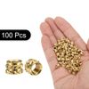 Sourcing Map 100pcs M4 Threaded Inserts Brass Heat Set Insert, OD 6mm Knurled Insert, 3D Printing Female Threaded Inserts M4x4mm