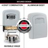 Master Lock Aluminium combination lock box for keys - discreet cream colour