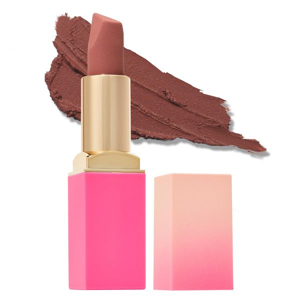 Juvia's Place The Nude Velvety Matte Lipstick Toffee - Nude Matte Lipstick, Long-lasting Matte Lipstick, Rich-Color Lip Makeup, Creamy Lipstick with Matte Finish, Beauty & Lip Products