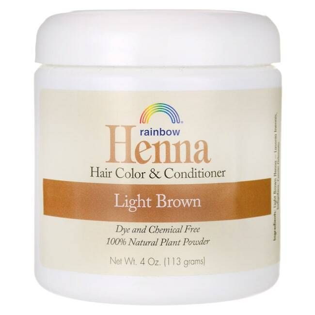 Rainbow Research Henna Hair Color & Conditioner - Light Brown 4 oz Jar
