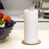 OBODING Gold Kitchen Paper Towel Holder - Countertop Stand for Standard and Large Rolls