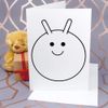 Large (A4) 'Space Hopper' Blank Greeting Card (GC00076770)