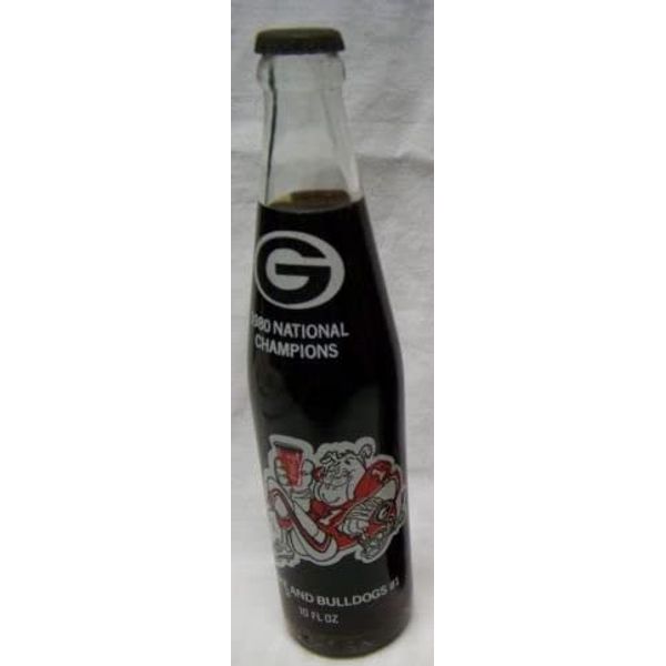 One Georgia (1980 National Champions) Commemorative Cola 10 Oz Bottle Full NOS New Old Stock...Collectible Not For Consumption