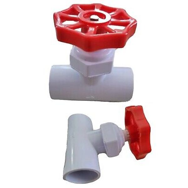 3/4'' Inline PVC Ball Globe Valve Compact Octagonal Handle Water Shut-Off Valves