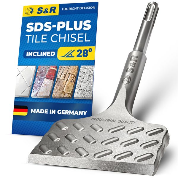 S&R SDS Plus Tile Chisel – 165x75mm | Thunder-Optimized Geometry | Made in Germany | Professional Quality