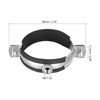 sourcing map Adjustable Pipe Bracket Clamp, 2-1/2" (63mm) Wall Ceiling Mount Iron Pipe Strap Support 5pcs