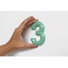 MPM 3D Wall Clock Stick-On Green DIY Wall Clock Modern Plastic