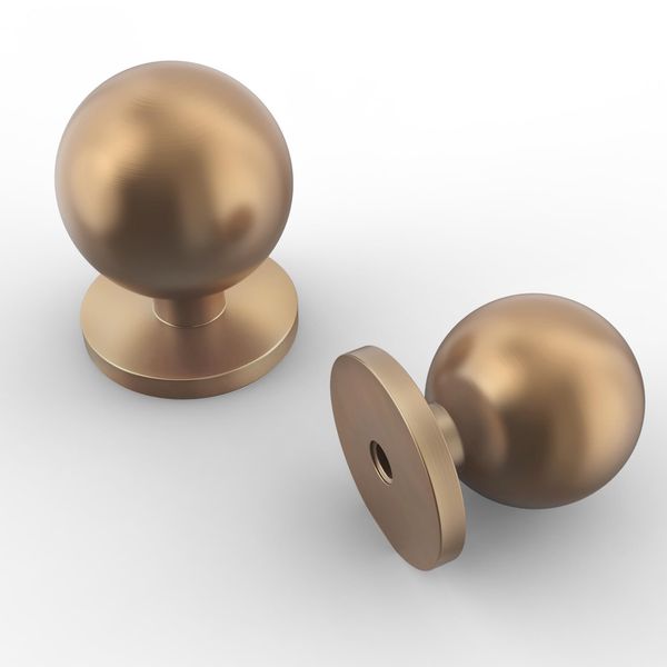Coinkoly 12 Pack Cabinet Knobs Champagne Bronze Single Hole Round Knobs Door pulls Kitchen Cabinet Knobs Drawer Knobs for Cabinet and Dresser Drawers