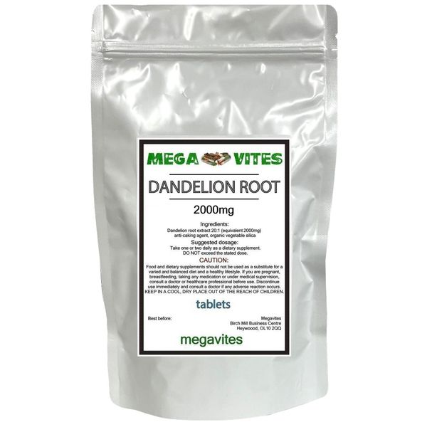 Dandelion Root Tablets 2000mg x 365 - MEGAVITES AMINOLAB