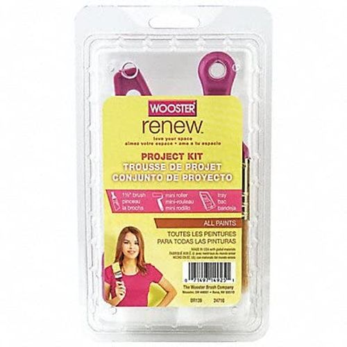 Paint Roller Kit, 3 in. L, 4 Pieces