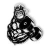Lifting Weights Work Out Gorilla - 5.5" Magnet for Car Locker Refrigerator