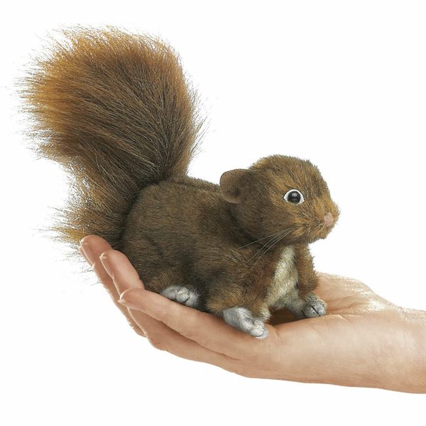 Folkmanis Mini Red Squirrel Finger Puppet Multi-colored, 1 EA
