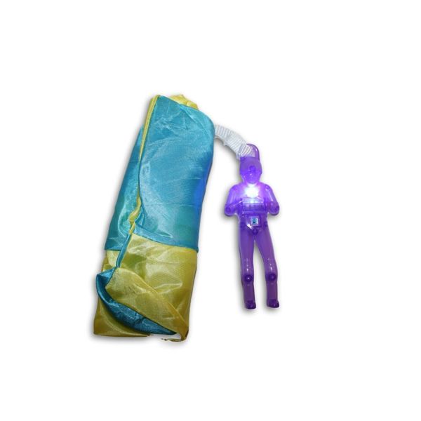 Light Up Tangle Free Toy Parachute Man Skydiver Purple