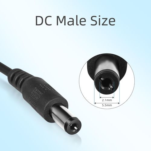 kqiang 2 Pack DC Power Splitter Cable 1 Female to 8 Male 5.5mm x 2.1mm, DC Y Splitter Adppter Surveillance Camera for CCTV Cameras, LED Light Strip and More ((1 to 8 Way)
