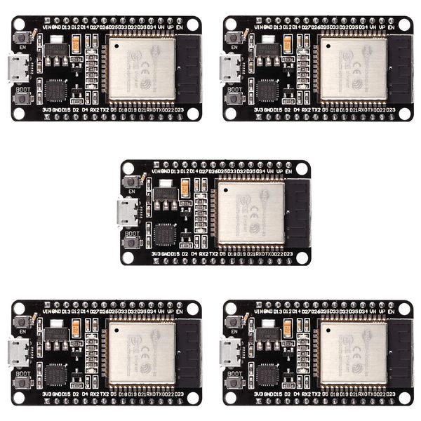 DORHEA 5PCS ESP32 ESP-32S WiFi Development Board Unassembled NodeMCU-32S Microcontroller Processor Integrated ChipCP2102