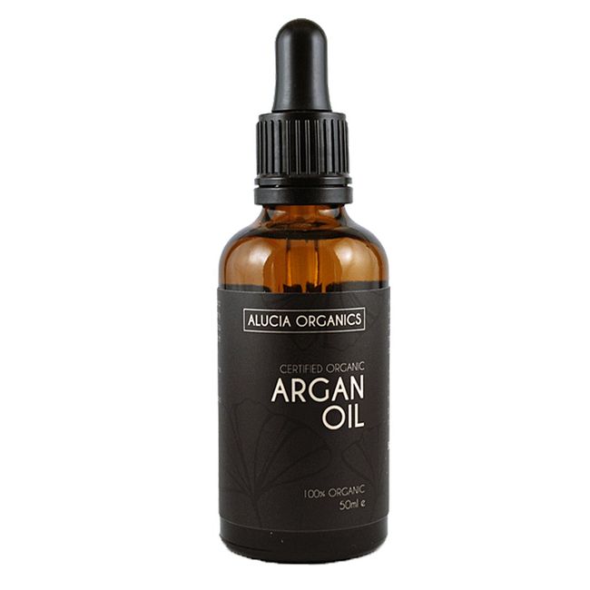 Alucia Organics Certified Organic Argan Oil 50ml - Pure, Natural, Cold Pressed, Certified Organic, Vegan, Cruelty Free, for Skin, Face, Body, Hair, Nails