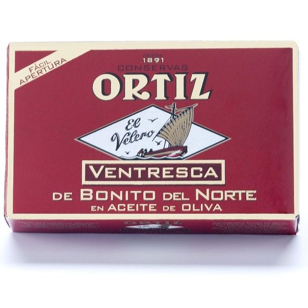 Ortiz Ventresca White Tuna Belly in Oil, 3.95 oz (Pack of 1) | Superior Canned Tuna in Olive Oil | Ortiz Albacore Tuna in Olive Oil | 3.95oz/112g each