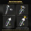 Strong 30W White Laser LED Flashlight Torch USB Rechargeable Lamp Zoomable Torch