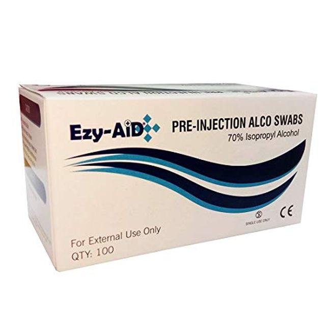 Ezy-Aid 70% Isopropyl Alcohol Pre-Injection Swabs (100pk)