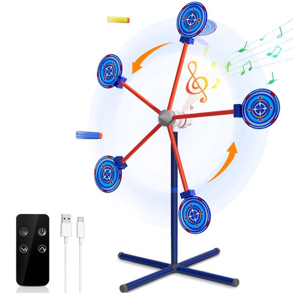 DX DA XIN Kids Rotating Shooting Targets Toys for Boys Compatible with Nerf Gun Targets for Shooting Practice