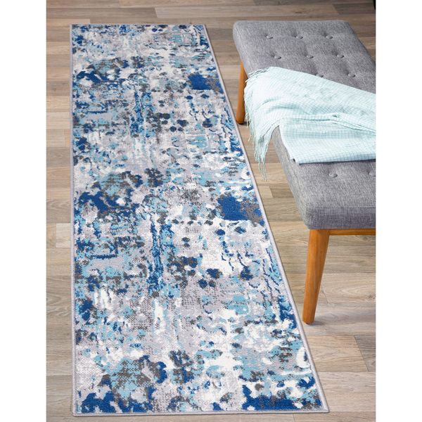 Rugshop Carpet Rug Runner Distressed Modern Abstract Kitchen Rug Hallway Rug 2x7