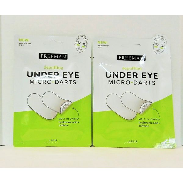 FREEMAN UNDER EYE MICRO-DARTS Depuffing 1 PAIR in each pack  (2Packs) RaRE