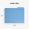 Smead Blue File Folders for Documents, with 1/3-Cut Tabs, Letter Size, Blue, ...