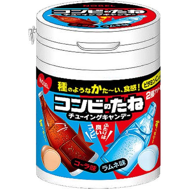 ノーベル製菓 コンビのたね ラムネ&コーラ ボトルタイプ 145g×4個