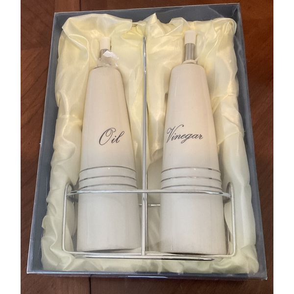 oil and vinegar cruet set 8 1/2” Tall REDUCED 25%