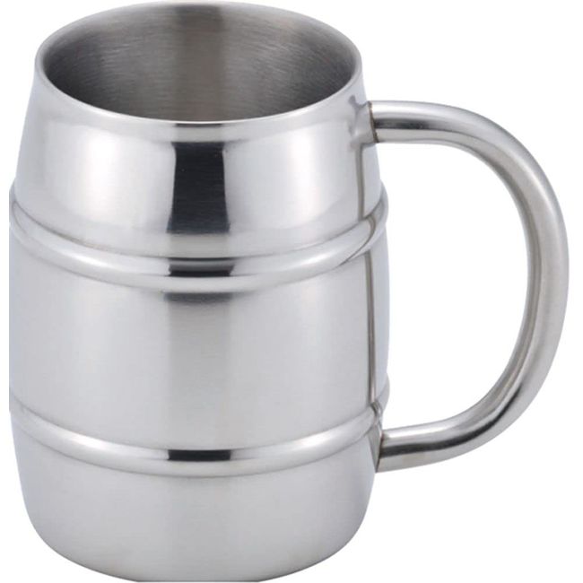 Kakusee Vacuum Double Layer Stein for 11.8 fl oz (350 ml) Silver